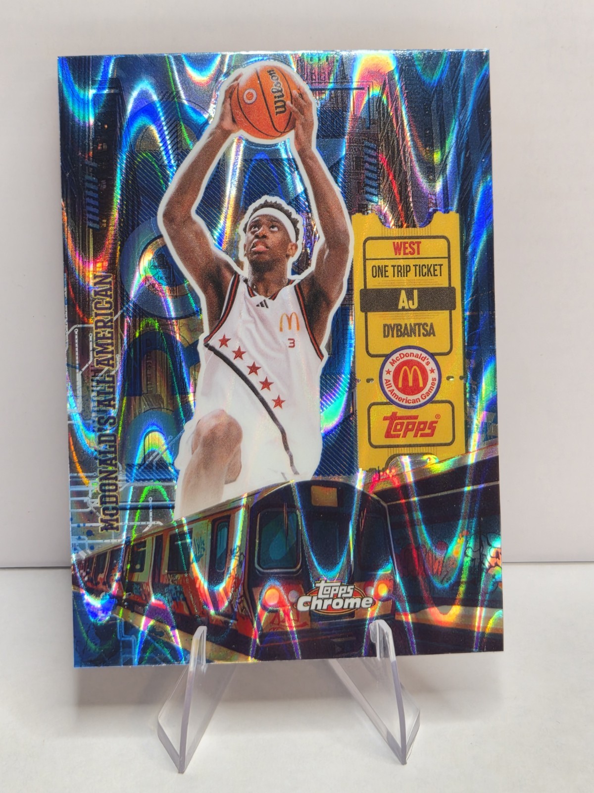 2025 Topps Chrome Mcdonald's - High Rises AJ Dybantsa #HR-7 Blue RayWave (RC)