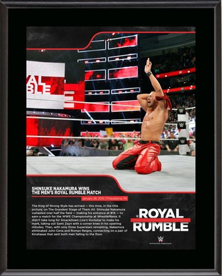 Shinsuke Nakamura WWE 10.5'' x 13'' 2018 Royal Rumble Sublimated Plaque