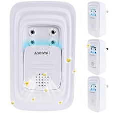 4Pack Plug In Air Ionizers for Home with 4 Brush Heads and small, White