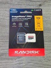 SanDisk ImageMate PRO 512GB microSDXC UHS-I U3 Card w/ Adapter - New Sealed