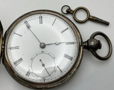 1864 Waltham WM. Ellery 18s Model 1857 7J KeyWind&Set Hunter Pocket Watch RUNS