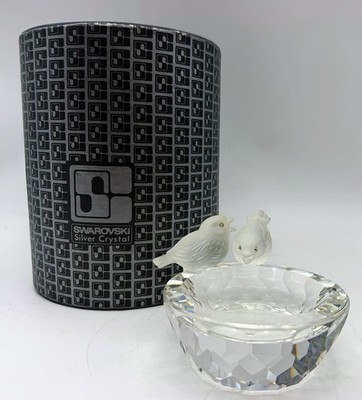 Swarovski Vogeltränke Kristall 010029 Feathered Friends Retired Zertifikat & OVP