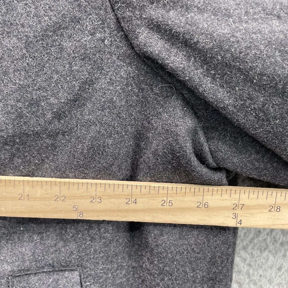 Abrigo Merona Mezcla Lana Guisante Para Hombre XXL Gris Doble Pecho Academia Clásico Oficina Foto 4 de 4