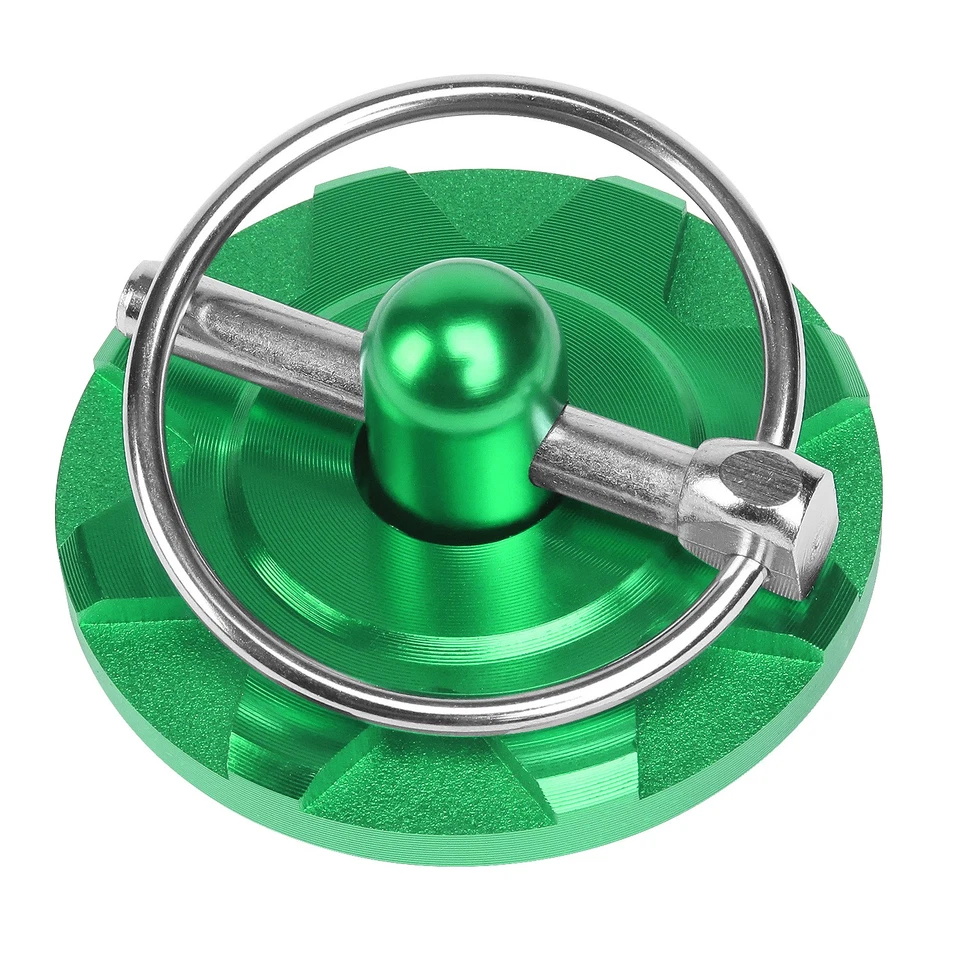 PAIR GREEN 60MM X 28MM ALUMINUM JDM COSMETIC MODS BILLET HOOD PIN CABLES W/TAPE - Image 2 of 4