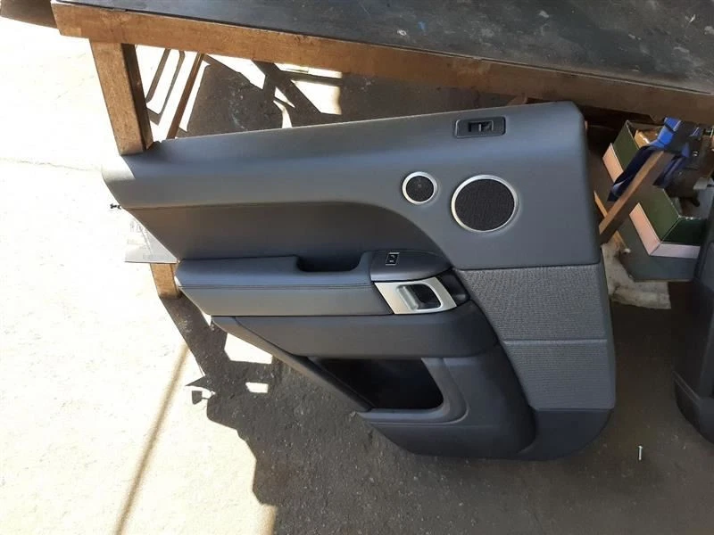Range Rover Sport L494 Left Rear Door Panel Trim Cover Card Gray Leather - Image 2 of 4