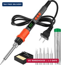 120W LED Digital Soldering Iron Kit Smart Temperature Control with 5 Tips