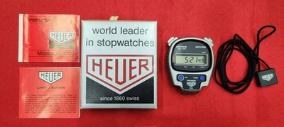 Vintage Swiss Tag Heuer Stopwatch Microsplit 1000 In Box Rare For Parts As Is - Image 1 of 3