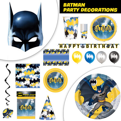 Batman Party Deko Geschirr Set Tassen Teller Banner Geburtstag Party Paket