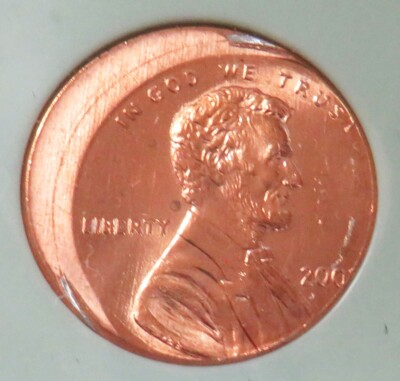 2003 USA LINCOLN CENT STRUCK 15% OFF CENTER MINT ERROR COIN MINT