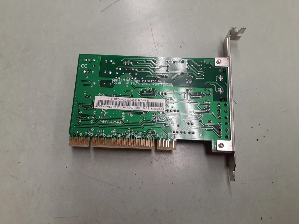 AOPEN (FM56-PX) 56k PCI Bus CARD 91.AC001.398 - Image 3 of 4