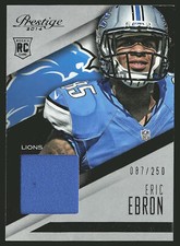 2014 Panini Prestige #EE Eric Ebron Rookie Jumbo Patches /250 MEM,RC