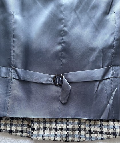 SuitSupply E Thomas Silk/ Wool/Linen Pierre Plaid Double Breast Vest Size 46 - Picture 10 of 15