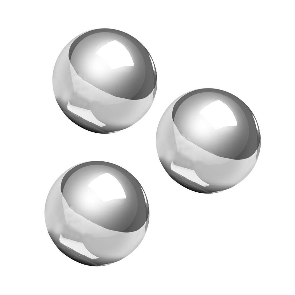 3 Pieces Delicate Reflective Ball Decorative Stainless Steel Mirror