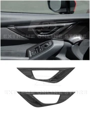 For 22-Up Subaru WRX CARBON FIBER Interior Front Door Side Trim Strip Cover Pair