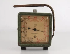 Fahrenheit Adjustable Pointer US Gauge Co Vintage Brass Thermometer