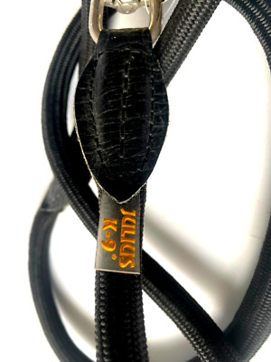 Julius K9 Kurzleine rund Rundleine schwarz 12mm x 2m kurze Hundeleine JK615-3