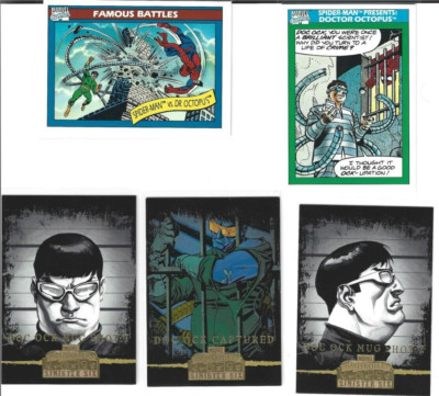 DR. OCTOPUS - 1990 IMPEL / 2008 MASTERPIECES: VILLIANS (Marvel Comics) NM+ cards