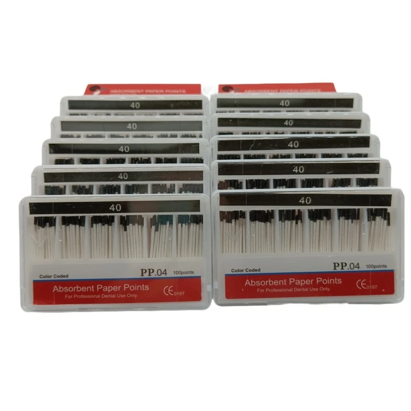 10 Packs Dental Endodontics Absorbent Paper Point Taper 0.04 40# 100pcs/pack - Image 3 of 4