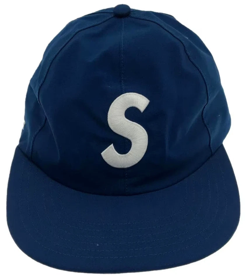 SUPREME GORE-TEX S Logo 6 Panel Hat Cap Teal Adjustable Strapback Used