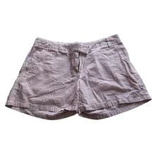 Castaway Nantucket Island Women Shorts Size 6 Striped Red Blue Seersucker Preppy