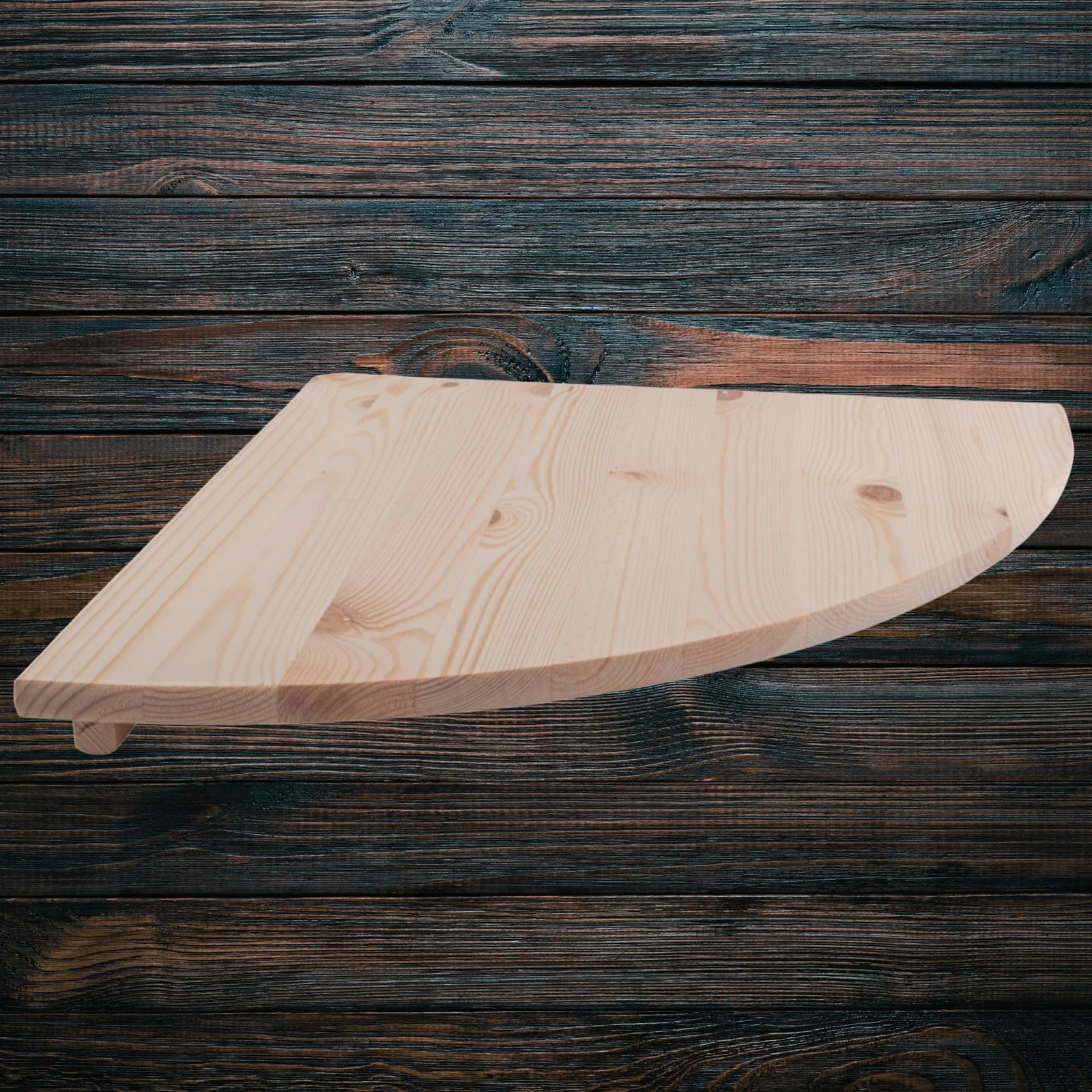 Wooden Corner Shelf 40x40cm Natural Unpainted Pine Floating Wall Display Shelves