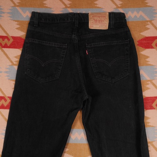 Vintage Levis Jeans 505 Regular Fit Men's 30x33 Black Denim Straight Leg Y2K - Picture 18 of 18