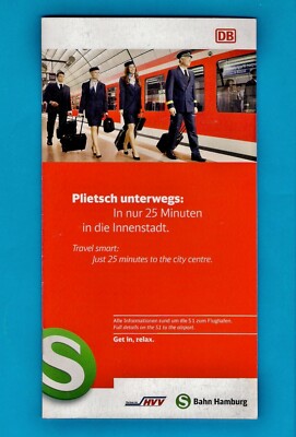 Rail Timetable - DB Deutsche Bahn - Hamburg S Bahn S1 - Altona to Airport - 2017