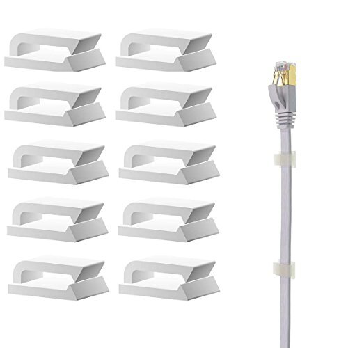 Ethernet Cable Clips Adhesive, Wire Clips Holder, Self Adhesive Wire Clips-image