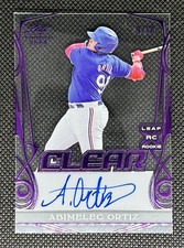 2023 Leaf Trinity Baseball  Abimelec Ortiz Clear Auto (XRC)  9/10 