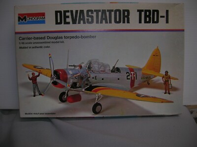 MONOGRAM 7575  '' US DOUGLAS DEVASTATOR TBD-1 TORPEDO ''  1/48 KIT ,LOT #7882