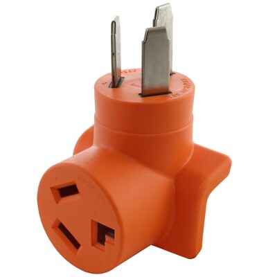 AC WORKS  AD10501030 Adapter NEMA 10-50P to 10-30R, 3-Prong 50A to 30A Dryer