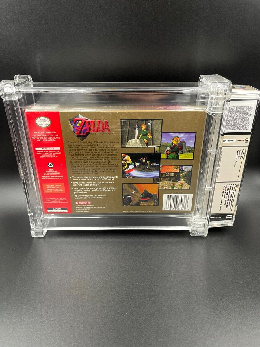 Lot Detail - 1998 N64 Nintendo 64 (USA) The Legend of Zelda: Ocarina of  Time Non Collectors edition Sealed Video Game - WATA 9.6/A++