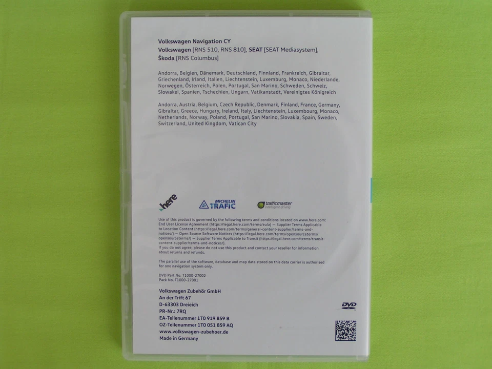 DVD NAVIGATION CY EUROPA 2019 V16 VW RNS 510 810 TOUAREG T5 PASSAT GOLF 6 TIGUAN - Bild 2 von 4
