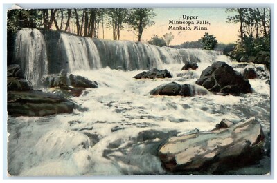 1911 Upper Minneopa Falls River Lake Mankato Minnesota Vintage Antique Postcard