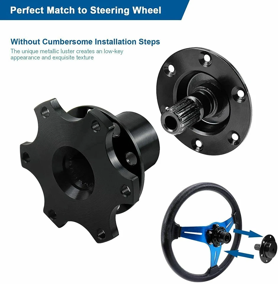 "Volante de aleación de gamuza de carreras de 14"" 350 mm de profundidad y kit de buje de liberación rápida" Foto 3 de 4