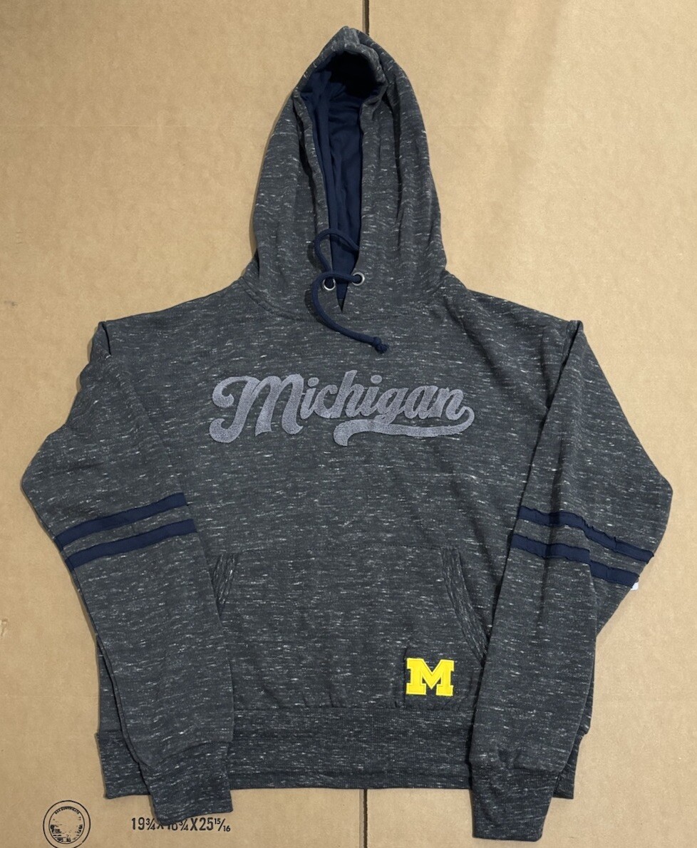 Colosseum Michigan Wolverines Women’s Catherine Speckle Pullover Hoodie S (A235)