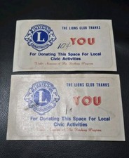 Vintage LIONS CLUB Decal Ford Gum Ad Frame Globe Topper Gumball Vending Machine