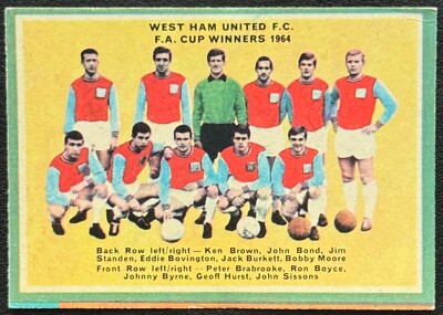 A&BC WEST HAM UNITED 1964 CUP WINNER CHECKLISTE