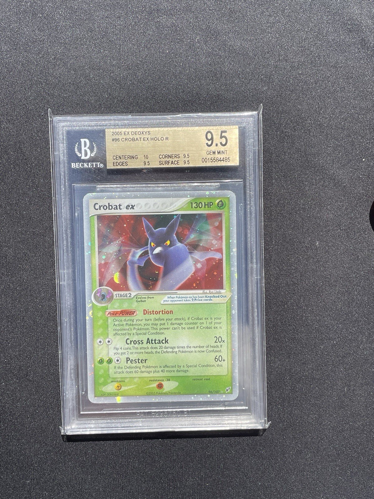 Crobat EX DEOXYS 👾 Holo BGS 9.5 Surface 10 Gemmint Pokemon Card Rare PSA