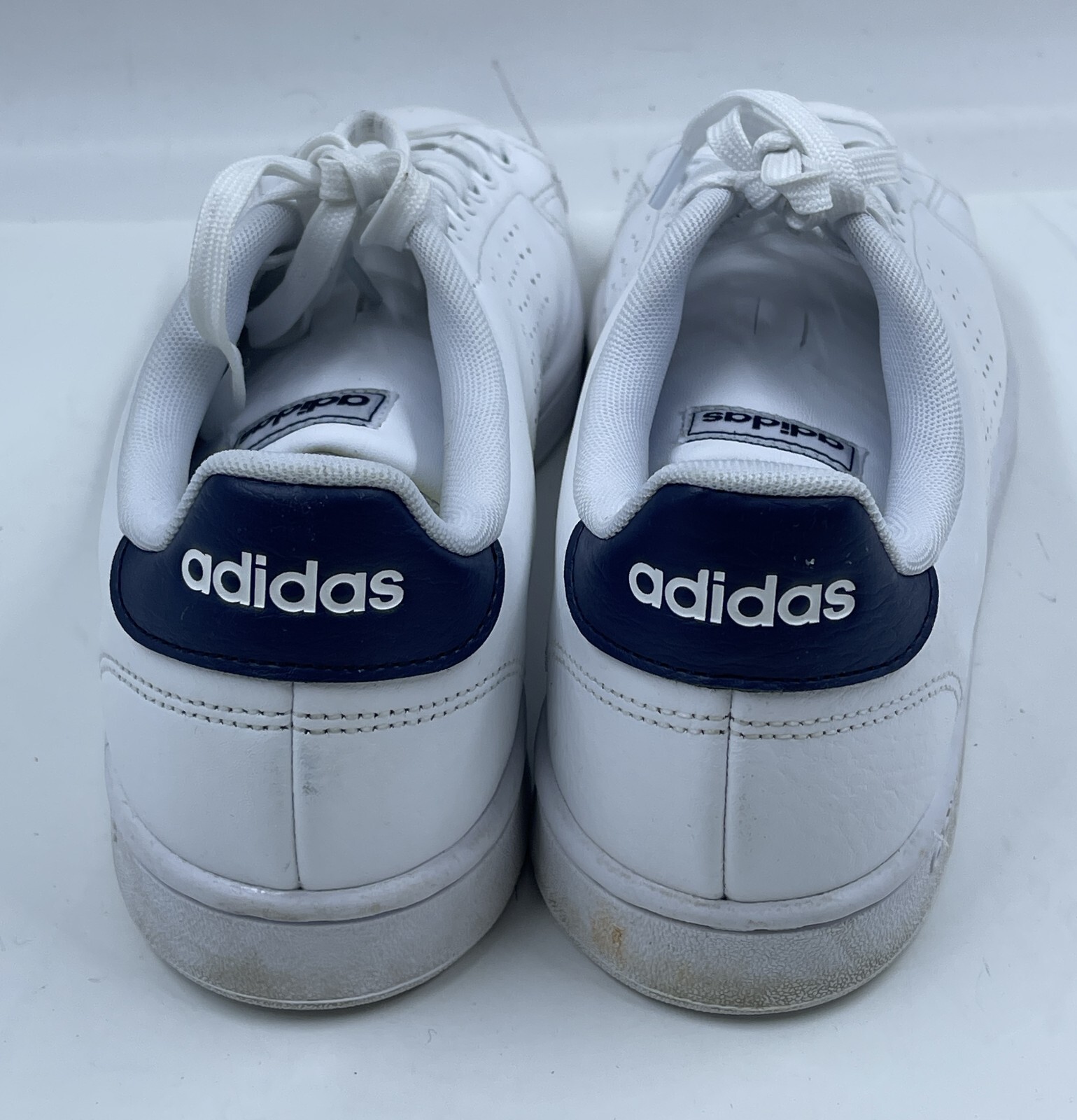Adidas Advantage Men's Sneakers Size 10 White Leather Athletic Shoes F36423 thumbnail 6