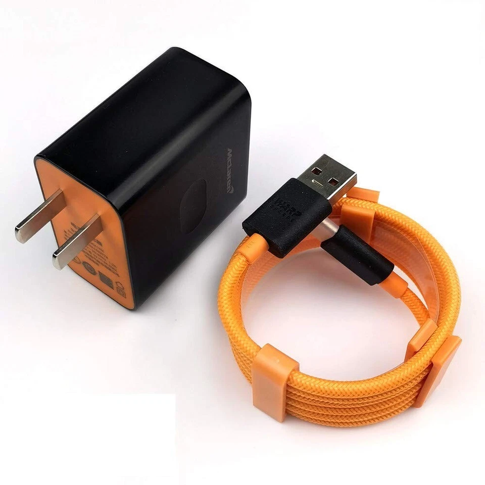 New OnePlus 30W 6 Amp McLaren Warp Charger and Braided Cable Black Orange - Image 4 of 4