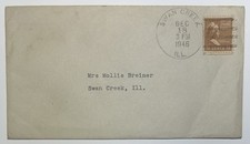 1946 Swan Creek, Illinois Envelope, Posted, 1 1/2 Cents