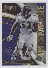 2020 Panini Select Unbreakable Silver Prizm Ray Lewis #U14 HOF 00gq
