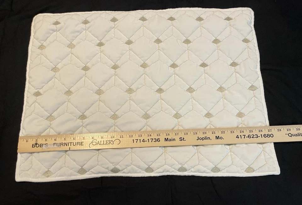 Velvet Sham Pottery Barn Modern Baby Kids Coco Gold Romantic 27x20 Geometric - Image 3 of 4