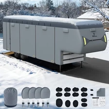 7 Layers Top 5th Wheel RV Cover for 31'1"-43' Camper Cover Windproof Heavy Duty