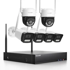 WiFi Camera Security 5MP System PTZ Outdoor Wireless Home 10CH NVR CCTV Audio