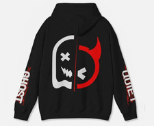 Quiet Club x Ghost Racing - Split Logo Collab GR 1998 Black Unisex Hoodie