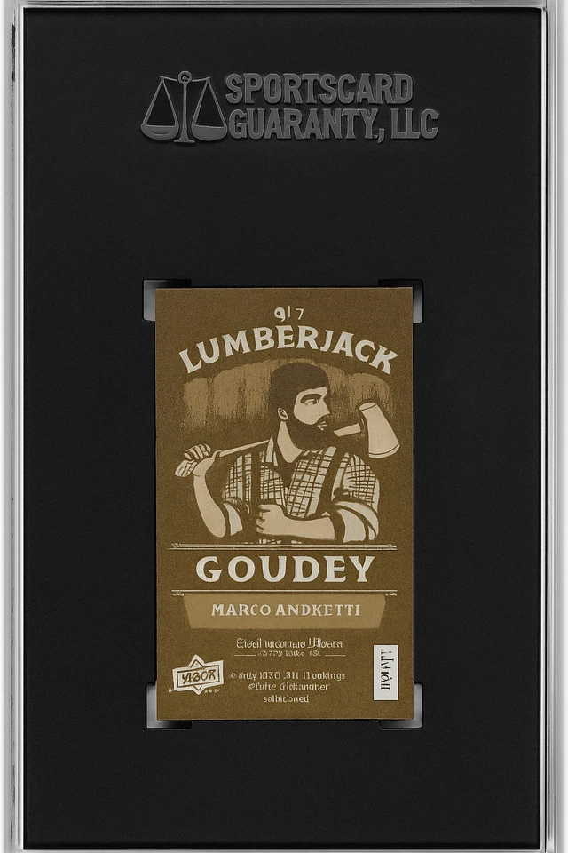 2018 Upper Deck Goodwin Champions #G17 Marco Andretti Goudey Mini Lumberjack - Image 2 of 2