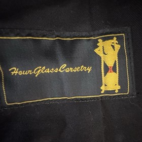 HourGlass Corsetry Corset Womens Leather Size 4XL Bronze Black Leather Heavy