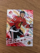 2025–26 SP Game Used New Grooves Oliver Moore RED Blackhawks 122/299 ￼